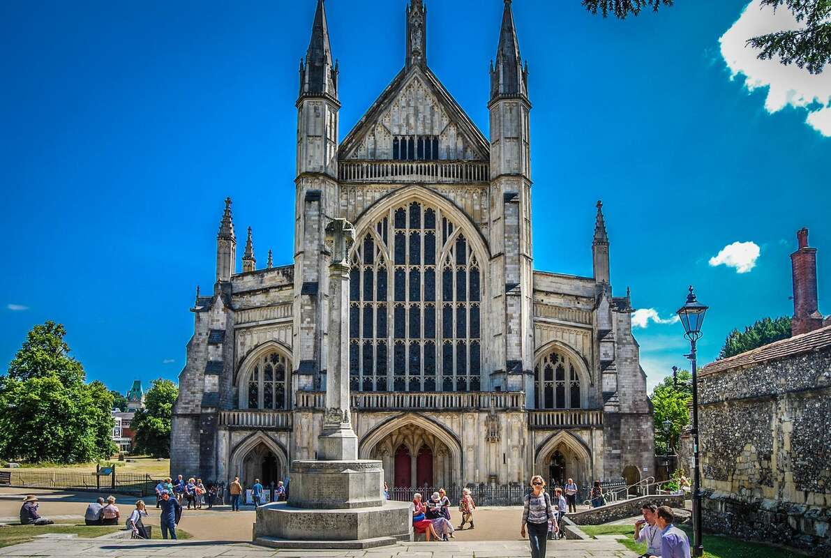 Winchester Cathedral in the Sun